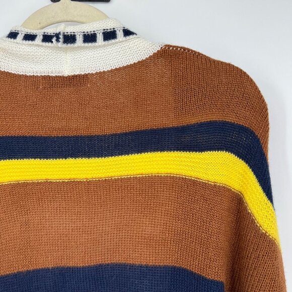 MISSLOOK Color Block Sweater Cardigan woman's size Large - Picture 8 of 9